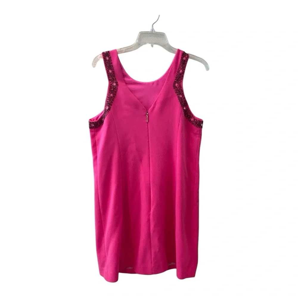 Lilly Pulitzer Pink Sheath Mini Dress Scoop Neck Sleeveless